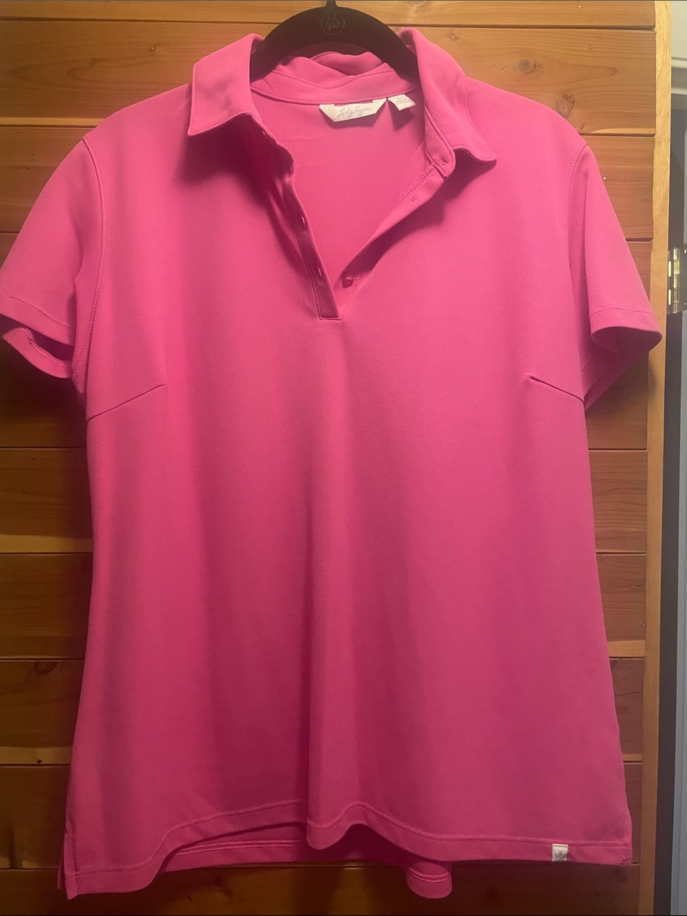 Lady Hagen Hot Pink Short Sleeve Polo Shirt
